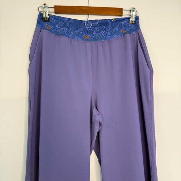 Youer Success Pants Wide Leg Women Size L High Waist Lightweight Alpen Purple - Picture 5 of 17